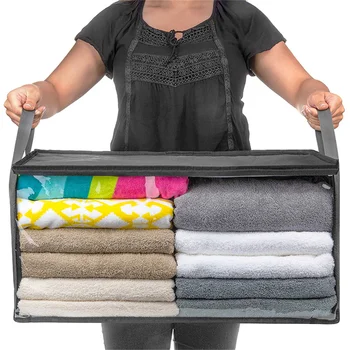 Нетканая сумка для хранения под кроватью, большая вместительная Складная одежда, Пуховое одеяло, подушка, Органайзер для хранения одежды, Стеганое одеяло, сумка для хранения всякой всячины