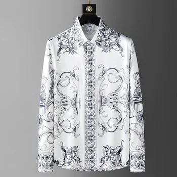 Новая высококачественная мужская рубашка из хлопчатобумажного оксфорда 5XL на весну и осень, с длинным рукавом, повседневная, не железная, чисто белая