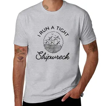 Новая футболка I Run a Tight Shipwreck, футболки для мальчиков, летние облегающие футболки для мужчин