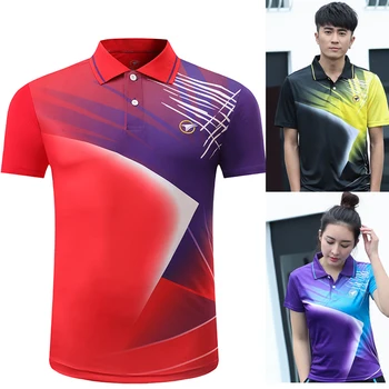 Новая футболка для бадминтона Для мужчин/Женщин на заказ, спортивная футболка для бадминтона, Футболка для настольного тенниса, волейбольные майки, мужская теннисная футболка AY002