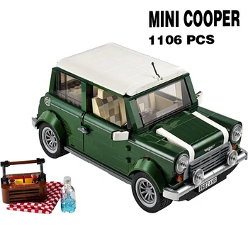 НОВЫЕ классические технические конструкторы для мини-ретро-автомобилей Cooper MK VII, совместимые с 10242 модельными наборами, Кирпичи, Детские игрушки, подарки