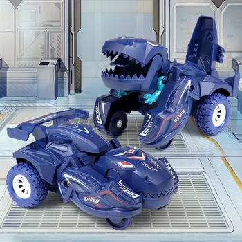Новый трансформирующийся автомобиль-динозавр, Деформационные автомобильные игрушки, Инерционный скользящий автомобиль-динозавр, Автоматическая трансформирующаяся игрушка Для мальчиков, Удивительные подарки, детская игрушка