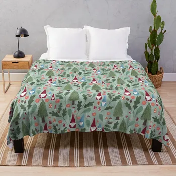 Одеяло с садовыми гномами, пушистое одеяло, термоодеяло, фланелевая ткань