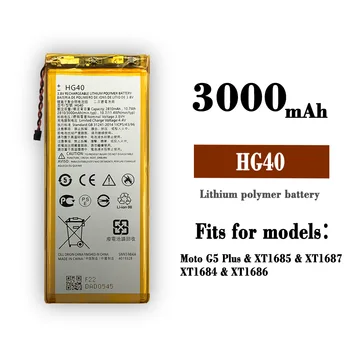 Оригинальная Сменная батарея для Motorola Moto G5 Plus XT1684 XT1685 XT1687 XT1681 3500mAh HG40 Аккумулятор для телефона + номер отслеживания