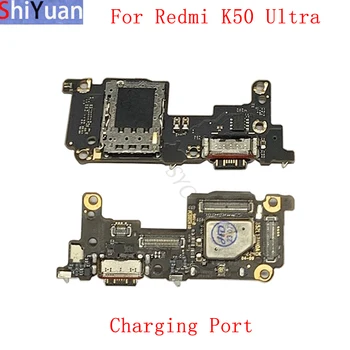 Оригинальный USB-порт для зарядки, соединительная плата, гибкий кабель для Xiaomi Mi 12T Redmi K50 Ultra, Считыватель sim-карт, Запасные части