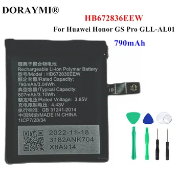 Оригинальный Аккумулятор 790 мАч HB672836EEW Для Huawei Honor GS Pro GLL-AL01 GSPro 4X NIK-AL00, Сменные Батарейки Для Часов + Инструменты