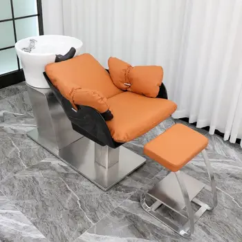 Парикмахерское кресло с шампунем, раковина для мытья волос в салоне красоты, профессиональный массажный шампунь, кровать, мебель для спа Cadeira Salao XY50SC