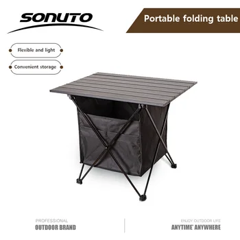 Переносной складной стол Sonuto для кемпинга на открытом воздухе, стол для барбекю из сверхлегкого алюминиевого сплава, стол для хранения яиц, мини-стол для перекладывания яиц