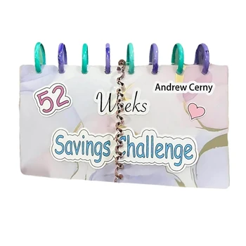 Планировщик сбережений Savings Challenge Многоразовая бюджетная книжка на 52 недели с денежными конвертами Книжный конверт