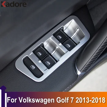 Планки Крышки Кнопки Включения Стеклоподъемника Для Volkswagen Golf 7 MK7 2013 2014 2015 2016 2017 2018 Рамка Панели Дверного Подлокотника Матовая
