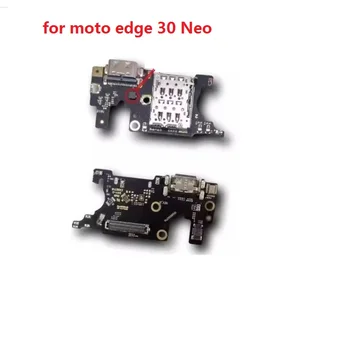 Плата разъема USB-порта для зарядки Гибкий кабель для запасных частей устройства чтения sim-карт Motorola Edge 30 Neo