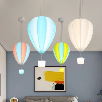 Подвесной Светильник для Детской Комнаты LED Decor Hot Air Balloon Подвесной Светильник Милая Красочная Подвесная Потолочная Люстра с Регулируемой Яркостью для Кухни