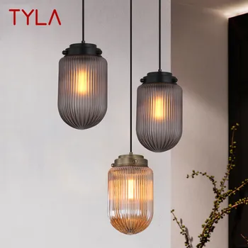 Подвесные светильники TYLA Nordic LED Промышленные Креативные Стеклянные подвесные светильники простого дизайна для домашней спальни