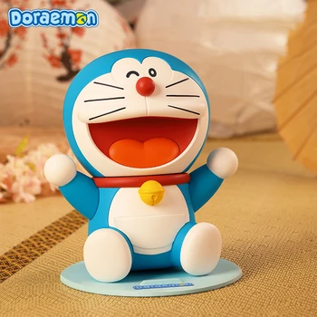 Подлинный Doraemon Настольный Орнамент Держатель Мобильного Телефона Модель Куклы Робот Кошка 22 см Kawaii Учебный Орнамент Детская Игрушка Подарок На День Рождения