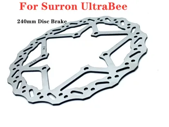 Полностью отполированные тормозные диски для Электрического Кроссового Велосипеда Surron UltraBee с 6 Отверстиями 240 мм, Детали Передних и Задних Дисковых Тормозов