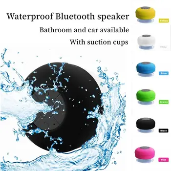 Портативный Bluetooth-динамик, беспроводной, водонепроницаемый, с присосками, способный разместить голосовую подсказку в ванной, Мини-беспроводной автомобильный динамик