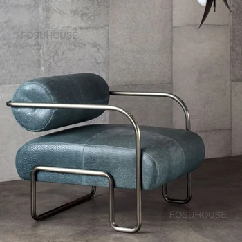 Постмодернистское железное искусство, диваны для гостиной, Легкая роскошная тканевая спинка для отдыха, Ленивый диван, простой балконный диван, кресло, мебель для дома