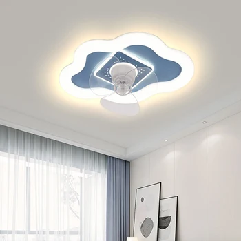 Потолочный светильник для детской комнаты в скандинавском стиле с выносным потолочным вентилятором, современное креативное домашнее освещение для гостиной, спальни