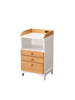 Простой современный прикроватный столик спальня из массива дерева многофункциональный прикроватный шкафчик маленький диван боковой шкафчик для хранения детей