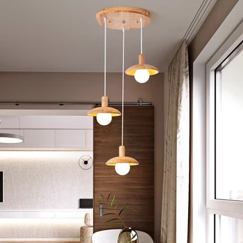 Ресторан в японском стиле из массива дерева, светодиодный подвесной светильник для семейного чаепития в отеле, столовая, гостиная, бар, домашние ретро-светильники