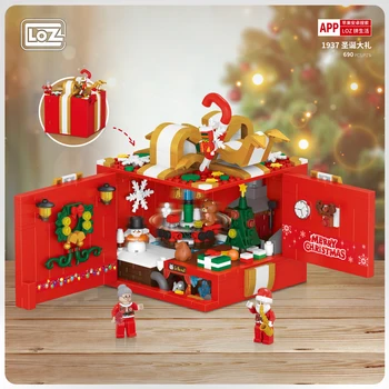 Рождественская подарочная коробка LOZ Navida Mini Blocks Новогодняя игрушка-конструктор Рождественский пазл в сборе Модель Украшения 1937 года
