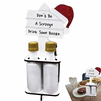 Рождественский держатель для бутылки вина, деревянная подставка для хранения бутылок вина, дизайн в рождественской тематике, держатель для хранения вина, подставка для вина