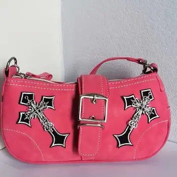Розовая женская прямоугольная сумка из полиэстера на одно плечо, женская Дешевая Женская сумка, бесплатная доставка