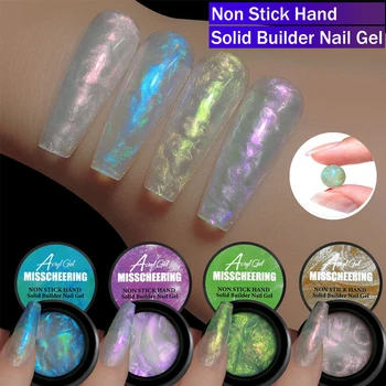 Розовый Фиолетовый Зеленый Aurora Гель-лак для наращивания ногтей для рук с антипригарным покрытием Полупостоянный гель-лак для ногтей с УФ-светодиодами 10 г