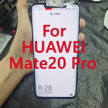 С дефектом Оригинальный Super AMOLED для Huawei Mate 20 PRO, Mate20 Pro, ЖК-дисплей с сенсорным экраном и цифровым преобразователем в сборе Без отпечатков пальцев