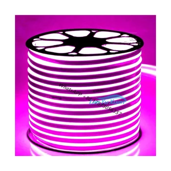 Светодиод Neon Lights12v изгибается на 360 градусов 50 м 220 В, 6x12 мм, розовая гибкая лента на заказ