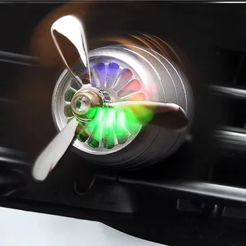 Светодиодный маленький ночник для ароматерапии, вентилятор для автомобильного кондиционера, цветная подсветка RGB, декоративный подарок