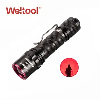 Светодиодный фонарь Weltool M7-RD с красным светом, светодиодный тактический фонарь с равномерным светом с зажимом