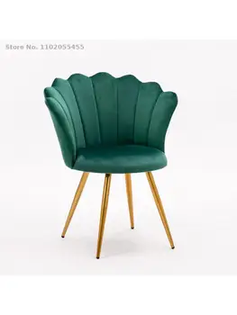 Скандинавский минималистичный стул для макияжа, чистый красный свет, роскошный обеденный стул, домашняя спальня, стул для принцессы, стул для маникюра со спинкой.