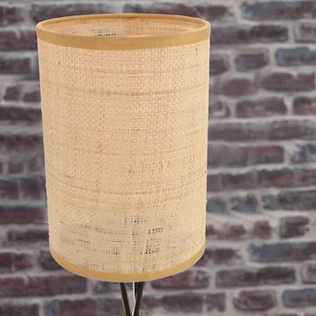 Сменный абажур из ротанга, крышка лампы E27/E14, Аксессуар для настольной лампы, торшер