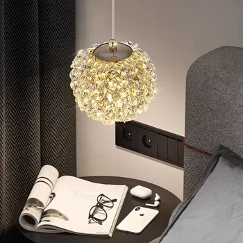 Современная Прикроватная Люстра G9 для спальни в Скандинавском стиле для гостиной, столовой, Потолочного декора, Светильников, подвесных светильников с Хрустальными шарами