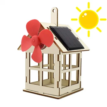 Солнечная игрушка для мальчика Ветряная мельница Научная игрушка Сделай САМ Образовательный набор по физике для ребенка Модель Эксперимент по технологии солнечной энергии Набор для экспериментов Подарок
