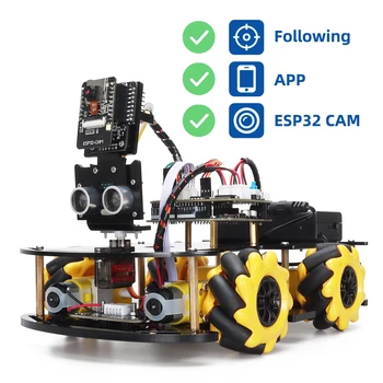 Стартовый набор робота для программирования Arduino с Wi-Fiкамерой ESP32 и обучением кодам, развивает навыки, Полная версия набора автоматизации