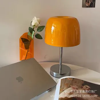 Стеклянная лампа Zhonggu в стиле ретро, лампа для гостиной, столовой, лампа Bauhaus, Тихая теплая прикроватная лампа для спальни