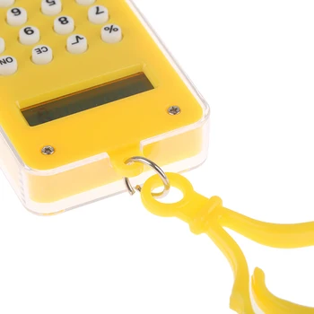 Студенческий электронный калькулятор, Брелок с цифрами в твердом пластиковом корпусе, Симпатичный портативный брелок для ключей