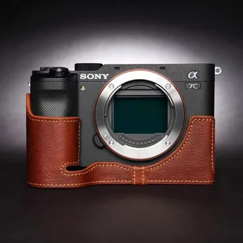 Сумка из натуральной Воловьей Кожи Body Box Чехол для Sony A7c A7C Ручной Работы Фотокамера Рукоятка Быстроразъемная Пластина База Arca-Swiss