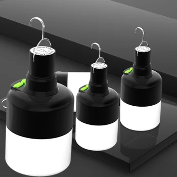 Супер яркие мобильные светодиодные лампы Походная лампа Аварийное освещение Наружные Ночные Подвесные светильники USB Перезаряжаемый Фонарь для рыбалки