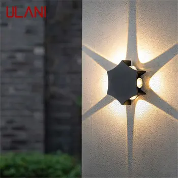 Уличные настенные светильники ULANI Creative, современная черная Водонепроницаемая светодиодная простая лампа для дома, веранды, балкона, виллы