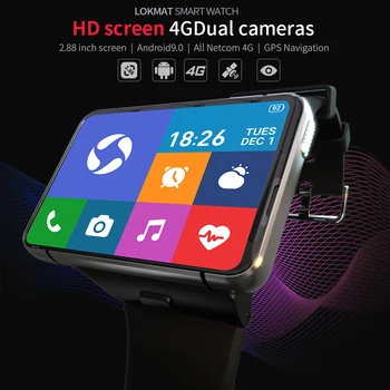 Умные часы LOKMAT APPLLP MAX 4G LTE Мужские WiFi с двойной камерой, большим игровым экраном, видеозвонком, пульсометром, смарт-часы для Android