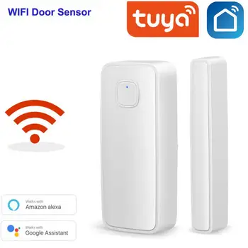 Умный дом с голосовым управлением Tuya, Противоугонное оборудование, Поддержка Wi-Fi датчика двери, Умный оконный детектор Alexa Google Assistant