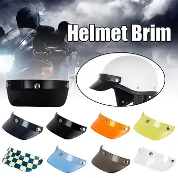 Универсальный козырек с 3 кнопками, откидывающийся от ветра, подходит для мотоциклетного шлема с открытым лицом, защита от ультрафиолета, Ветрозащитная замена лобового стекла Z