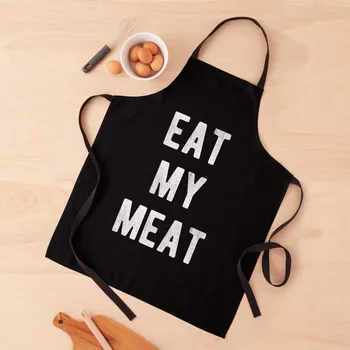 Фартук для барбекю Eat My Meat, женские кухонные аксессуары Kawaii