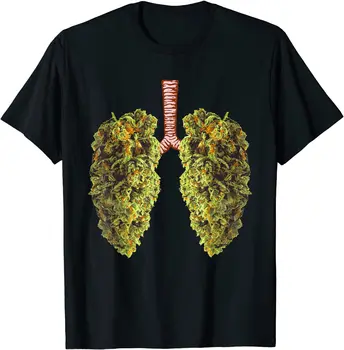 Футболка Funny Weed Lung Bud - Футболка THC Lung, мужские футболки большого размера, обычные топы и тройники, уникальный хлопок