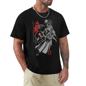 Футболки The Hitokiri Legend, мужская черная футболка, забавные футболки, мужская футболка с рисунком