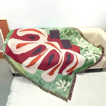 Чехол для одеяла для дивана Nordic, Влагостойкий коврик для кемпинга, одеяло из жаккардовой гобеленовой нити для кровати, Многофункциональное покрывало для отдыха