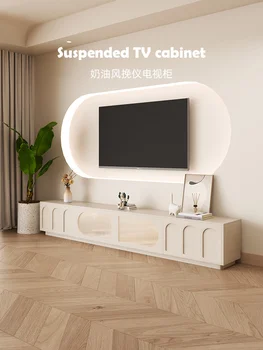 Шкаф для телевизора Air French floor для домашней гостиной, кремовый шкаф для телевизора air French floor, высокая простая современная комбинация напольных шкафов